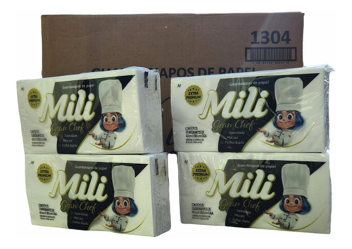 Caixa Guardanapo Mili Gran Chef Folha Dupla 900-unid 36-pct