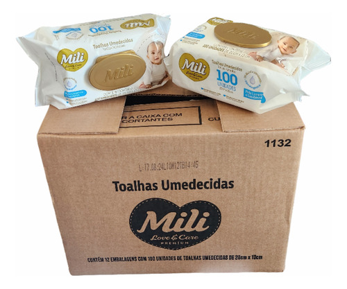 Lenço Umedecido Toalhas Mili Love & Care Caixa 1200 Lenços