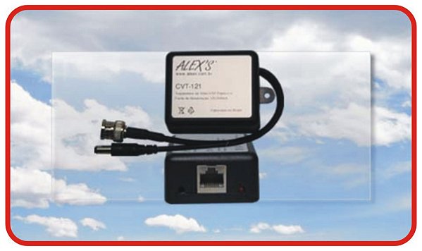 CVT-121P Transmissor de Vídeo UTP Passivo CVBS e HD e Conversor de Tensão 12V