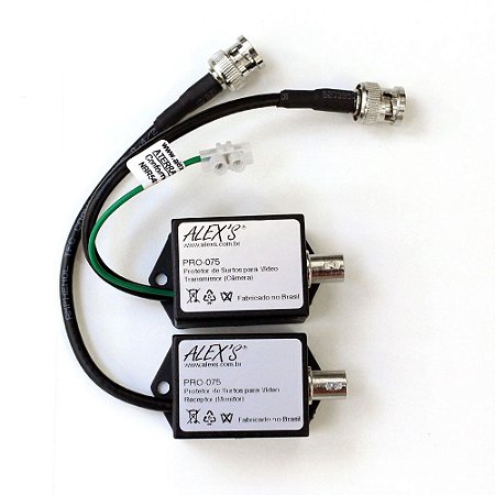 PRO-075 Protetor de Surtos elétricos para CFTV CVBS e HD.