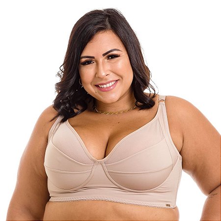 Sutiã Plus Size Copas em microfibra e tecido blackout, alças