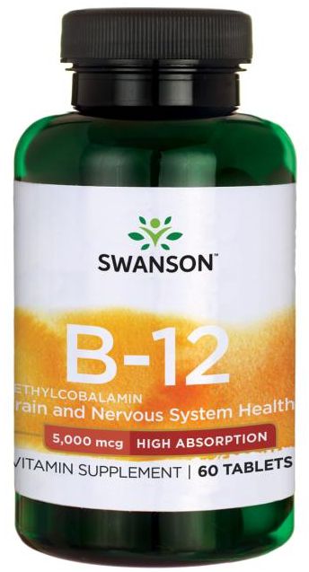 Vitamina B-12 5.000mcg (Methylcobalamin) | 60 Tablets - Swanson