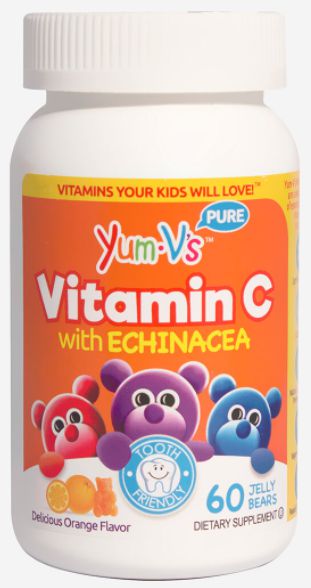 Vitamina C com Equinácea Infantil | 60 Geléias Mastigáveis (Sabor laranja)