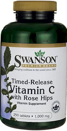 Vitamina C 1000mg com Rose Hips | 250 Tablets - Swanson