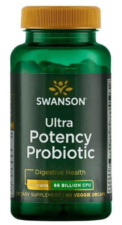 Ultra Potency Probiotic (66 Bilhões Culturas ativas) | 60 Cápsulas - Swanson