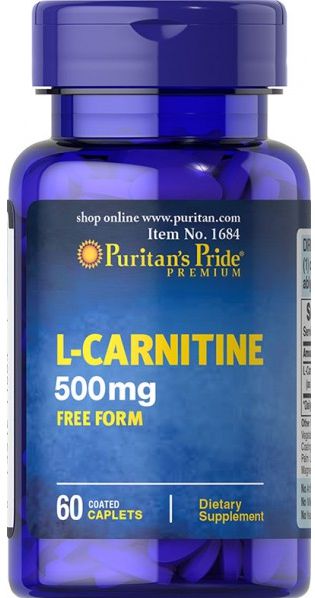 L-Carnitina 500mg | 60 Caplets- Puritan's Pride