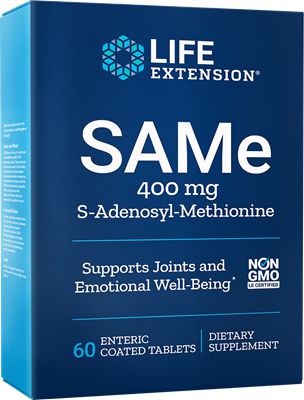 SAMe 400mg (S-Adenosyl-Methionine) | 60 Tablets - Life Extension