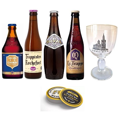 Kit Cervejas Trapista com Taça Abbey Beer