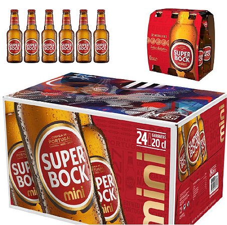 Caixa Cerveja Portuguesa Super Bock 24 unidades