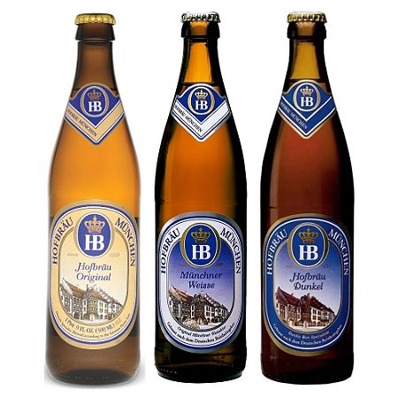 Kit Cerveja Alema Hofbrau 3 unids feitas pela Prefeitura de Monique