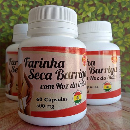 Farinha Seca Barriga Com Noz Da India 1 Frasco 60 Caps Naturalfa Produtos Naturais