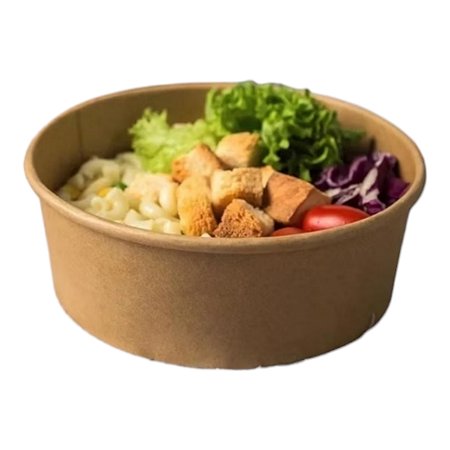 Pote Papel Kraft 750ml 10un Cereal Caldo Salada C/tampa