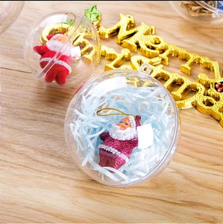 Bola Transparente Confeibowl Enfeite Arvore De Natal 90und