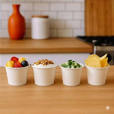 Copo Papel 70ml Biodegradável Café ,chá e Cappuccino, sorvete - 50un