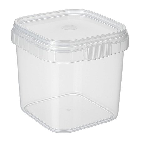 Potes Plásticos Quadrados 220ml com Lacre – Kit 200 Unidades