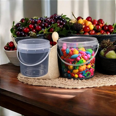 Balde Plastico Atoxico Com Lacre Para Alimentos E Outros 3,2 Litros - 10 unidades