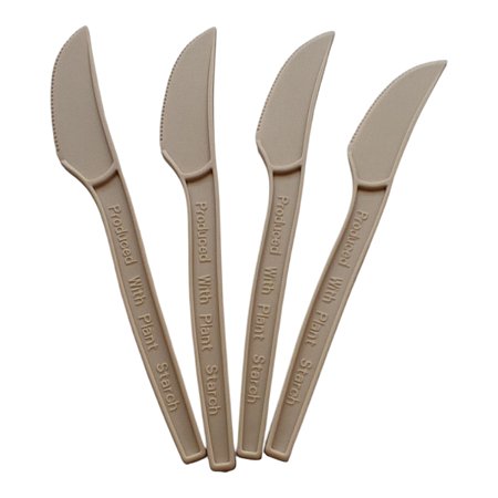 Kit 50 Faca Fibra Vegetal 17cm Biodegradável Ecologica