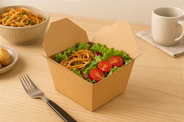 Kit 20 Maleta Kraft Embalagem Multiuso Delivery 1200ml Marmita Caixa Restaurante