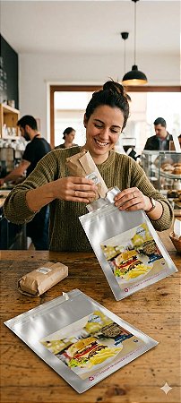 EMBALAGEM PARA HAMBÚRGUER, LANCHE, SANDUÍCHE, SACO TÉRMICO - 1000 Unidades
