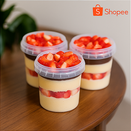 Pote Plástico Redondo com Lacre 220ml – Kit 200 Unidades