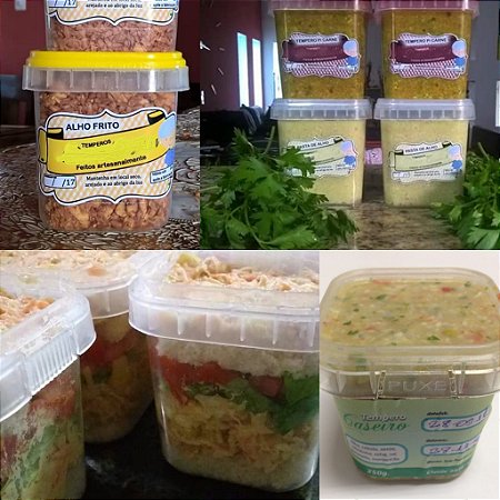 POTE QUADRADO PLÁSTICO CALDOS, FAROFA, BISCOITOS 1000ml - 250 Unidades