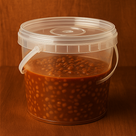 BALDE PLÁSTICO ATOXICO COM LACRE PARA ALIMENTOS E OUTROS 3,6 Litros - 50 unidades