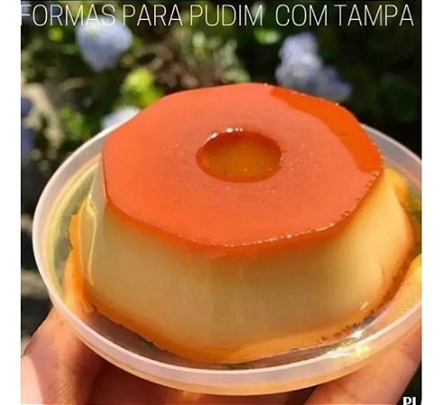 Forma de Pudim com Tampa 80ml Pequena – Kit 20 Unidades