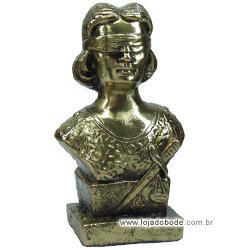 Busto Deusa da Justiça Metalizado - Dourado - 13cm