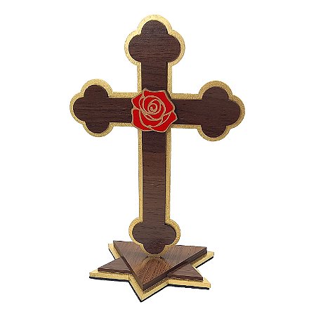 Cruz RosaCruz com Pedestal - Sanctum