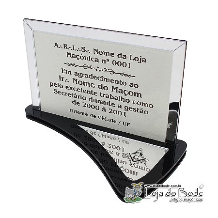 Placa para homenagem Architectus