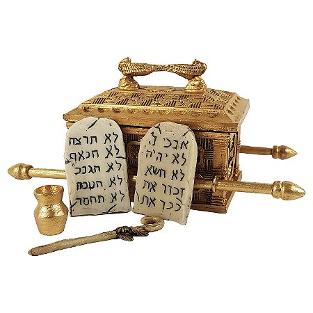 Arca da Aliança + Brindes (Tábuas da Lei + Vara + Maná)