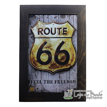 Quadro Motociclismo Route 66 (3D - 2 camadas)