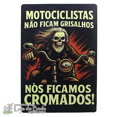 Quadro - Motociclista não fica grisalho, fica cromado