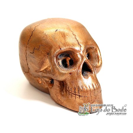 Crânio 5cm - Cor Bronze  (caveira)