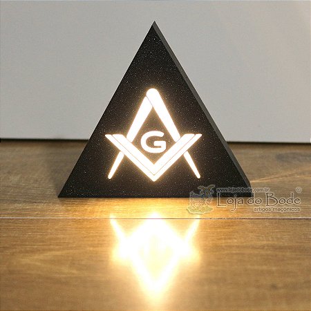 Luminária de Mesa com Símbolo Maçônicos - Esquadro e Compasso