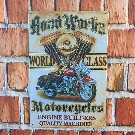 Placa em Metal Vintage de Motos 30cm x 20cm Moto1