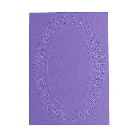 Placa de Textura Emboss 10,6 cm x 15 cm Moldura Redonda