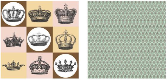 Papel para Scrapbook Desenhos 30,5x30,5 Art0187 Crowns