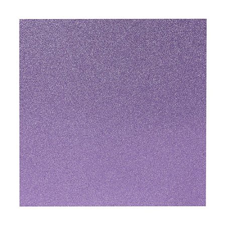 Papel Cardstock Scrapbook Glitter Lilás 5 Folhas