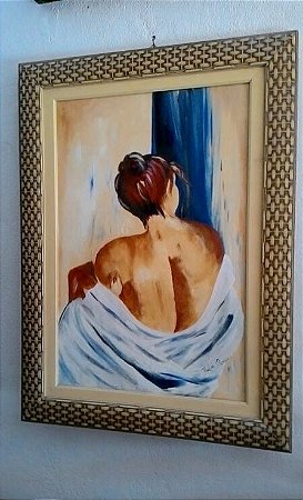 PINTURA OLÉO SOBRE TELA: MOÇA