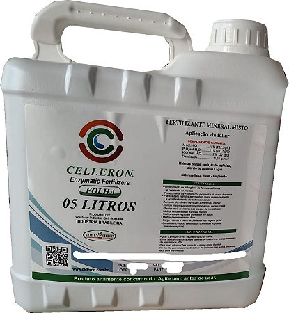 Celleron Fertilizante Foliar Bioestimulante Galão 5 Litros