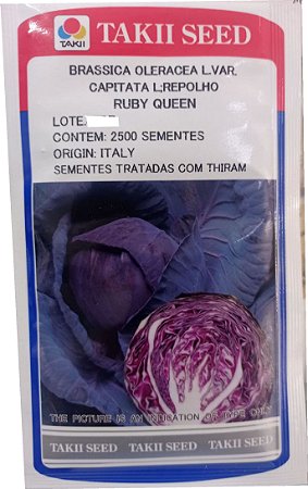 SEMENTE REPOLHO ROXO RUBY QUEEN 2.500 SEMENTES HÍBRIDO - TAKII SEED