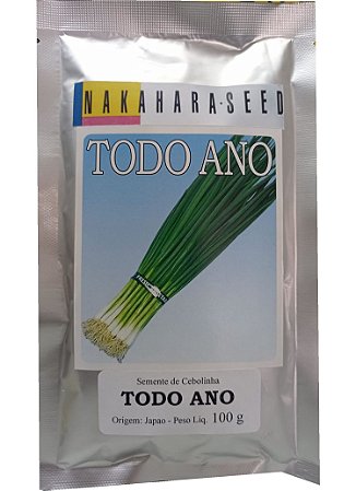 Sementes De Cebolinha Todo Ano Pct 100 Gramas NAKAHARA Japão