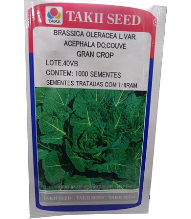 Sementes Couve Manteiga Híbrida Gran Crop - 1.000 Sementes
