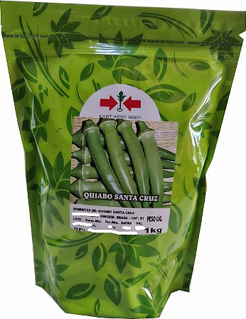 Sementes Quiabo Santa Cruz Pacote 1kg EAST-WEST SEED