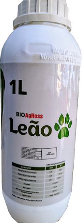 Fertilizante Organomineral Leão 1 Litro Bio AgRoss
