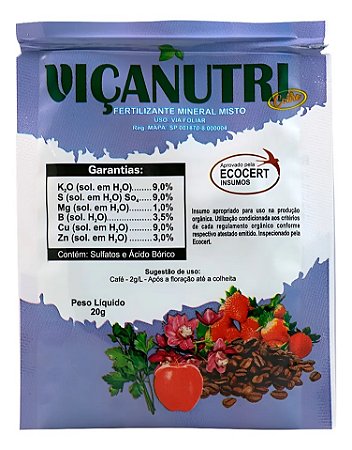 Viçanutri - Calda Viçosa Pronta - Sache 20g - Dilui até 20 litros