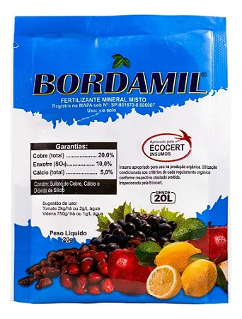 Bordamil - Calda Bordalesa Pronta - Fertilizante Sache 20 gr