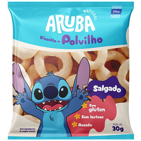 BISCOITO DE POLVILHO SALGADO ARUBA STITCH 30G
