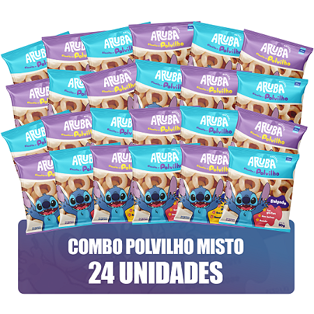 COMBO MISTO POLVILHO STITCH - 24 UNIDADES